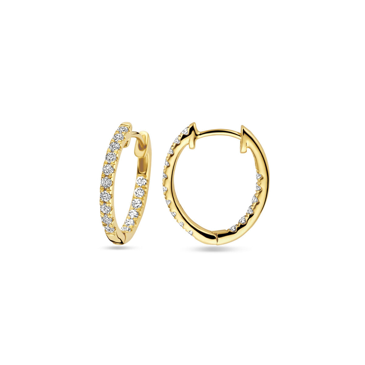 aros con diamante cultivado en laboratorio 0.46ct (2x 0.46ct) h si oro amarillo de 14K