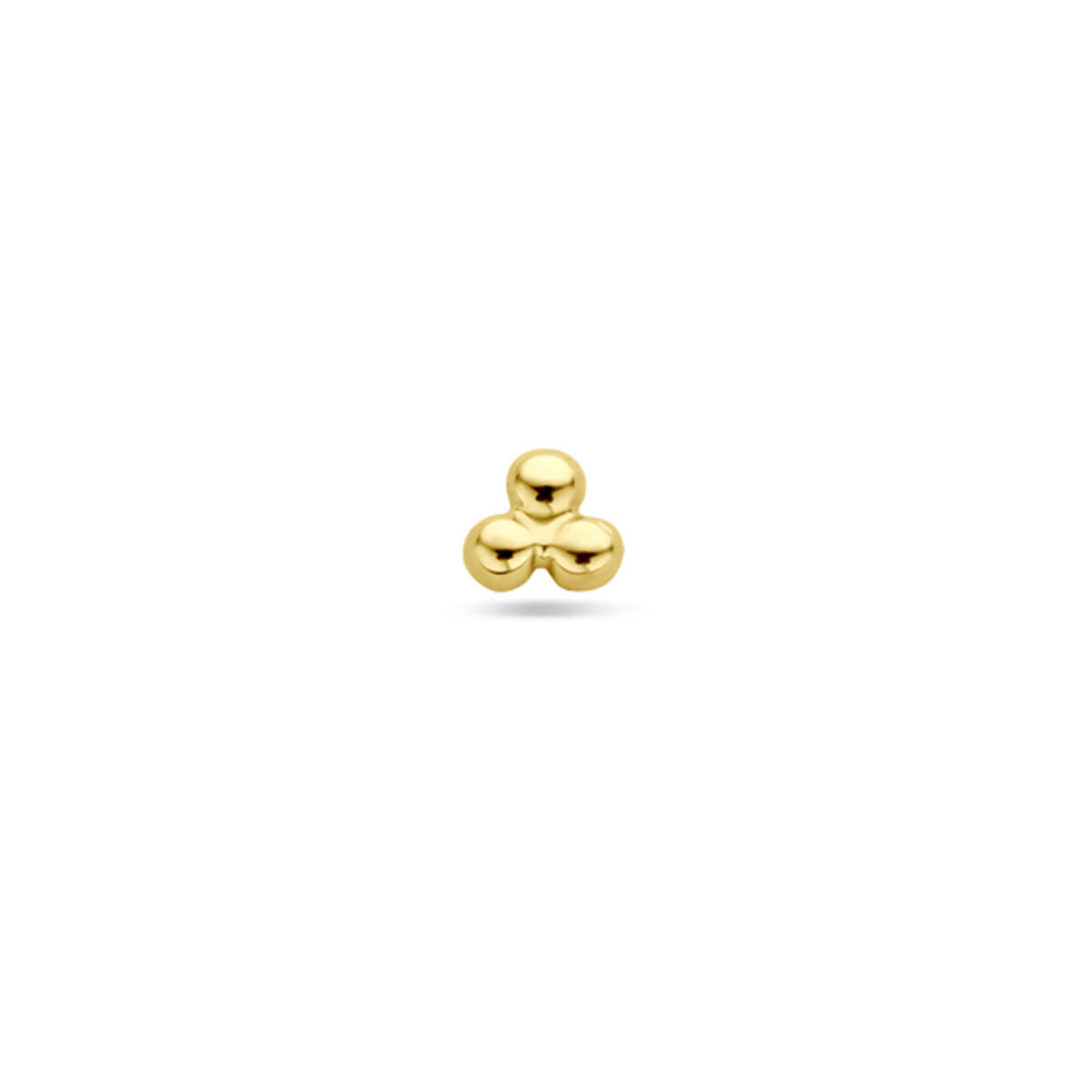 Bolitas de piercing de 3 mm en oro amarillo de 14K con acabado liso.