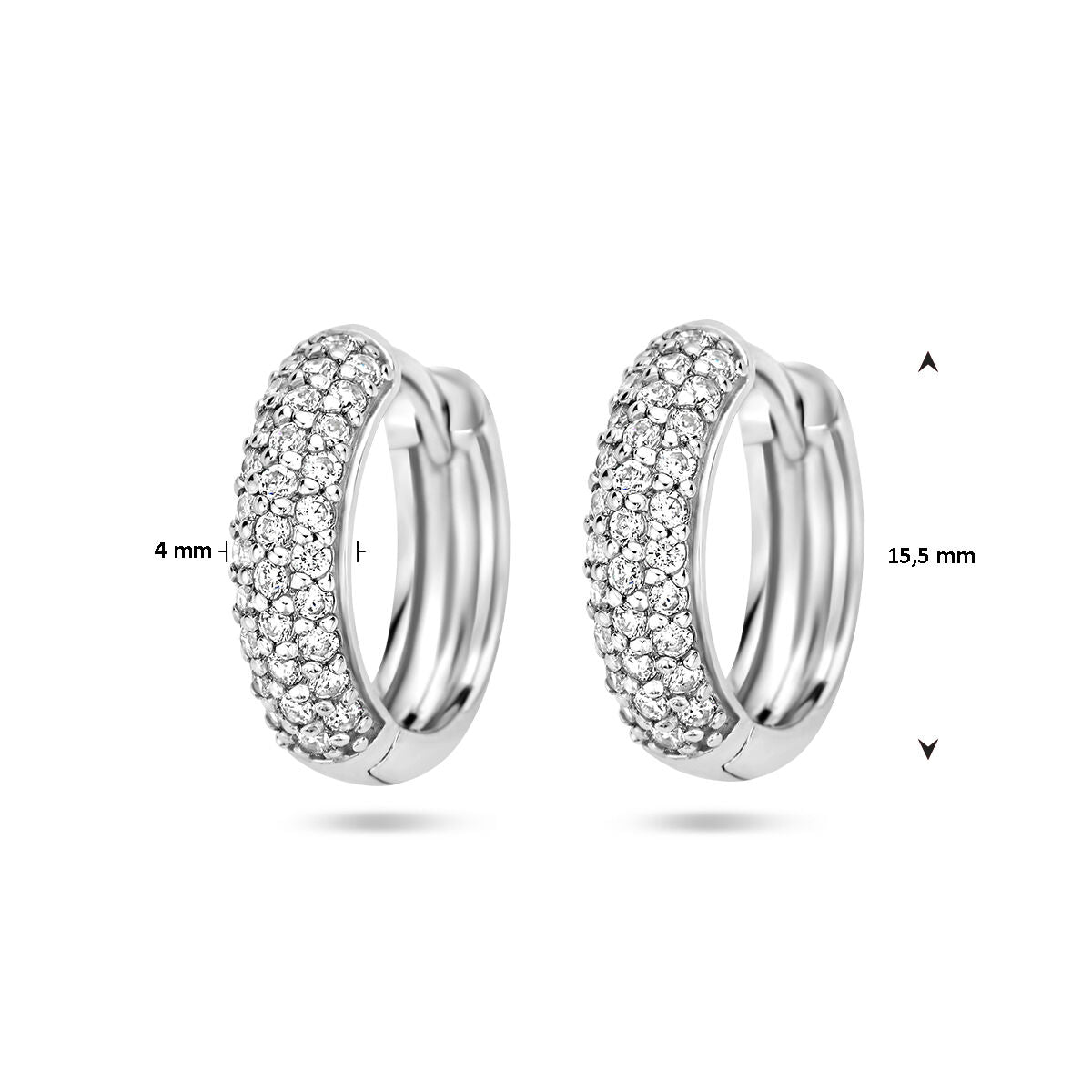aros de circonita plata rodiado