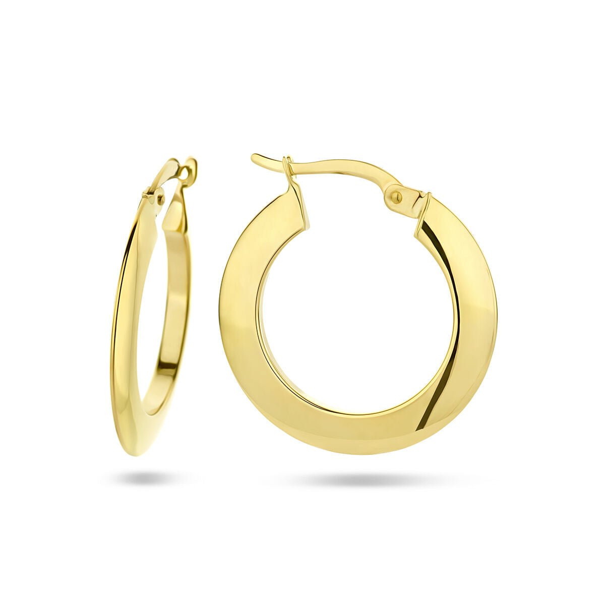 aros tubo puntiagudo 14K oro amarillo
