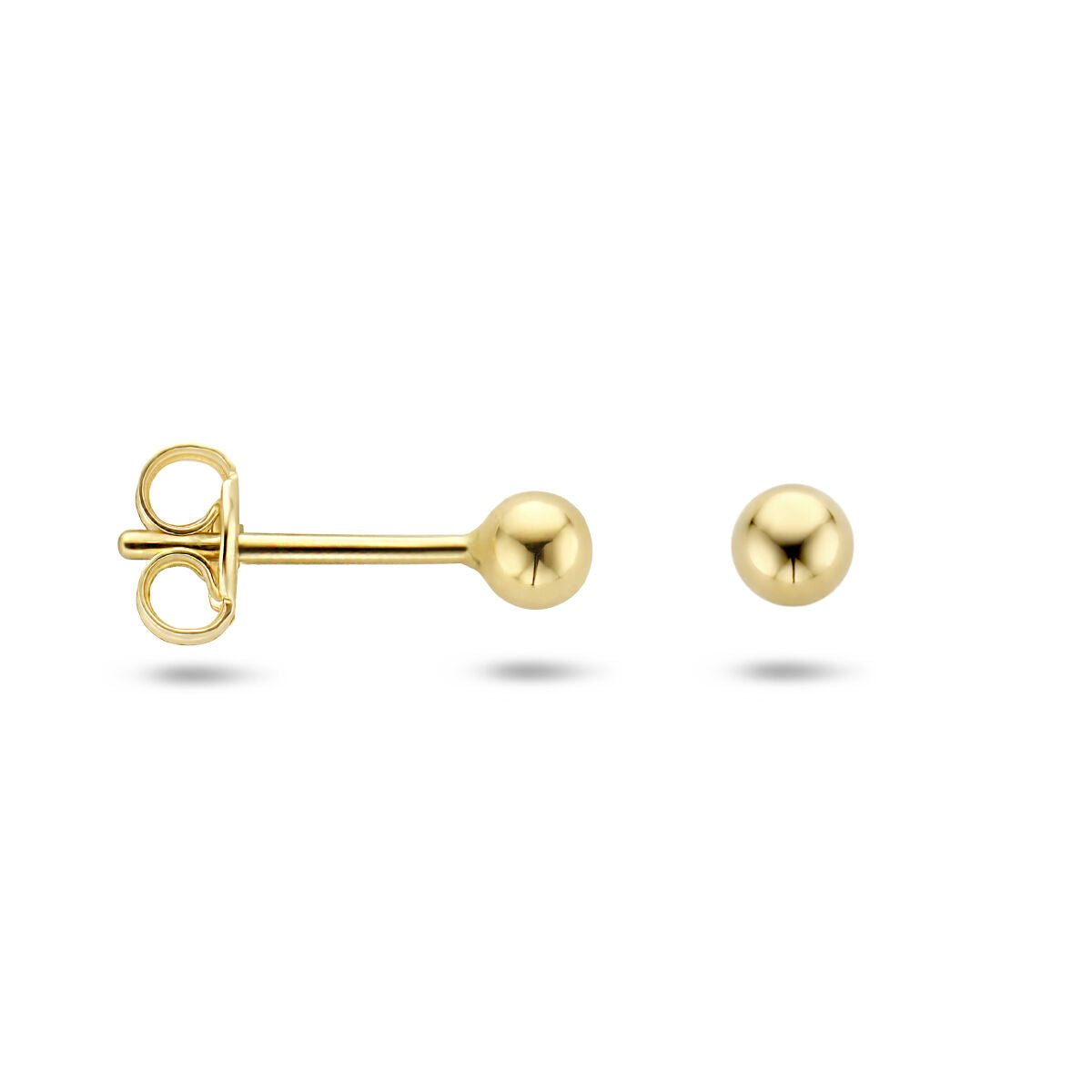 pendientes de botón bola 14K oro amarillo