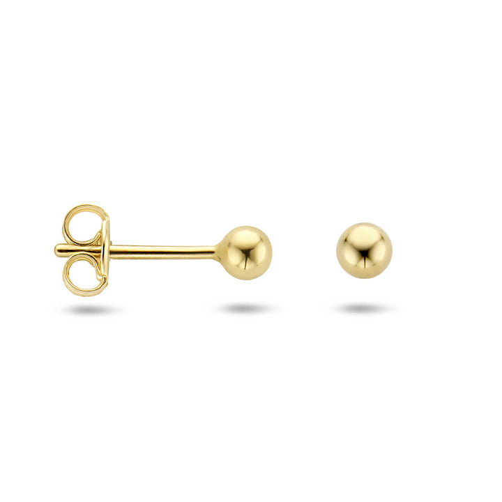 pendientes de botón bola 14K oro amarillo