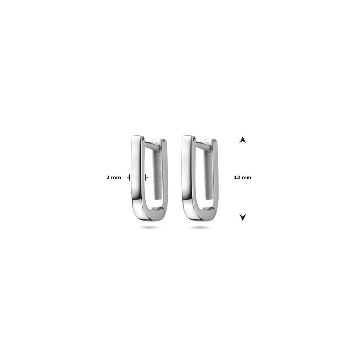 klapoorringen 12 mm zilver gerhodineerd