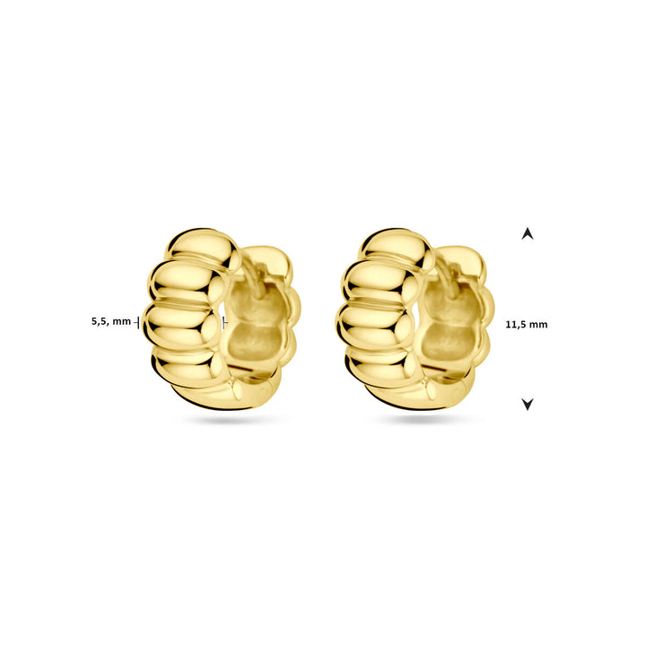 klapoorringen 1 micron zilver verguld (geel)