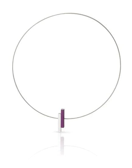 Collier Eenvoudige staafjes Paars C116P