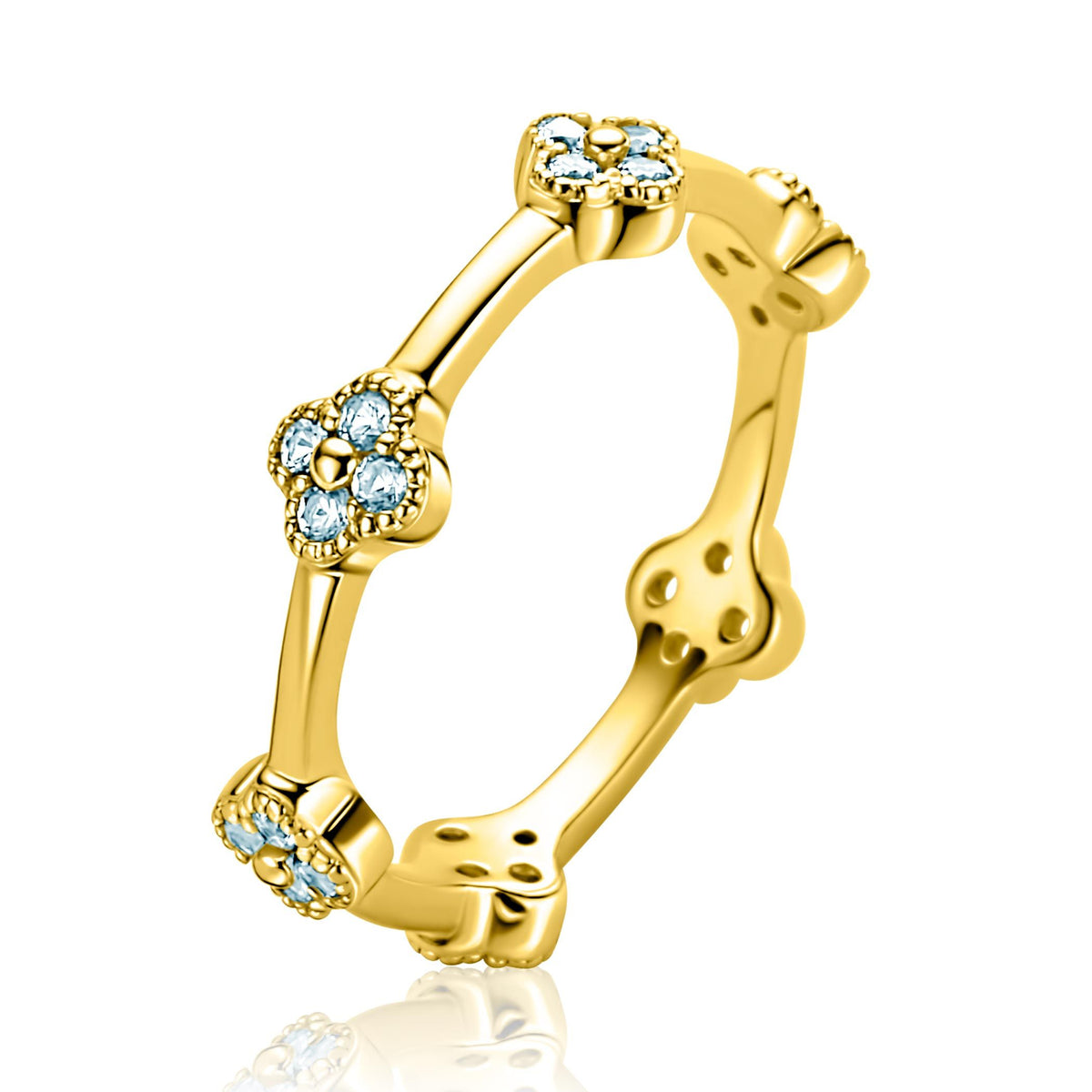 Anillo chapado en oro ZIR2662