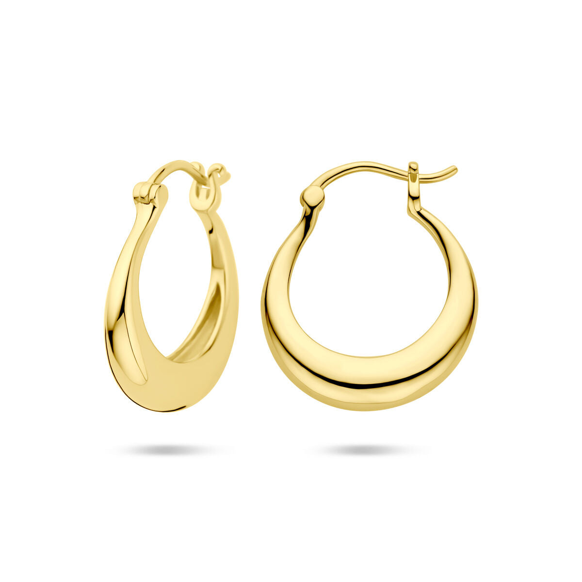 aros tubo redondo 21,5 mm 1 micrón plata chapado en oro amarillo