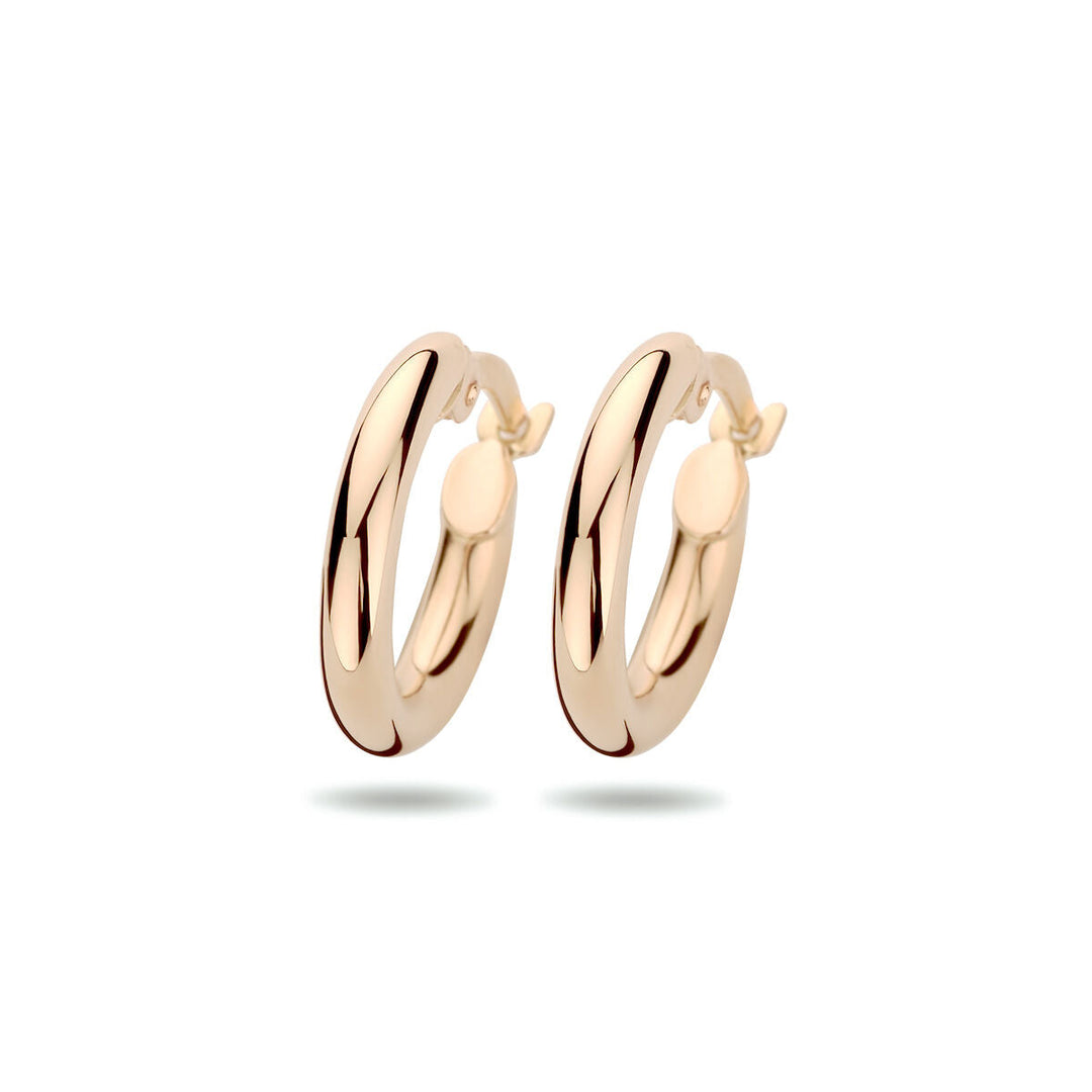 aros 2,5 mm tubo redondo 14K oro rosa
