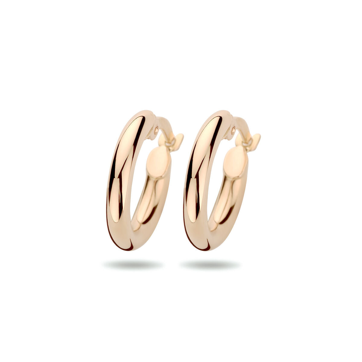 aros 2,5 mm tubo redondo 14K oro rosa