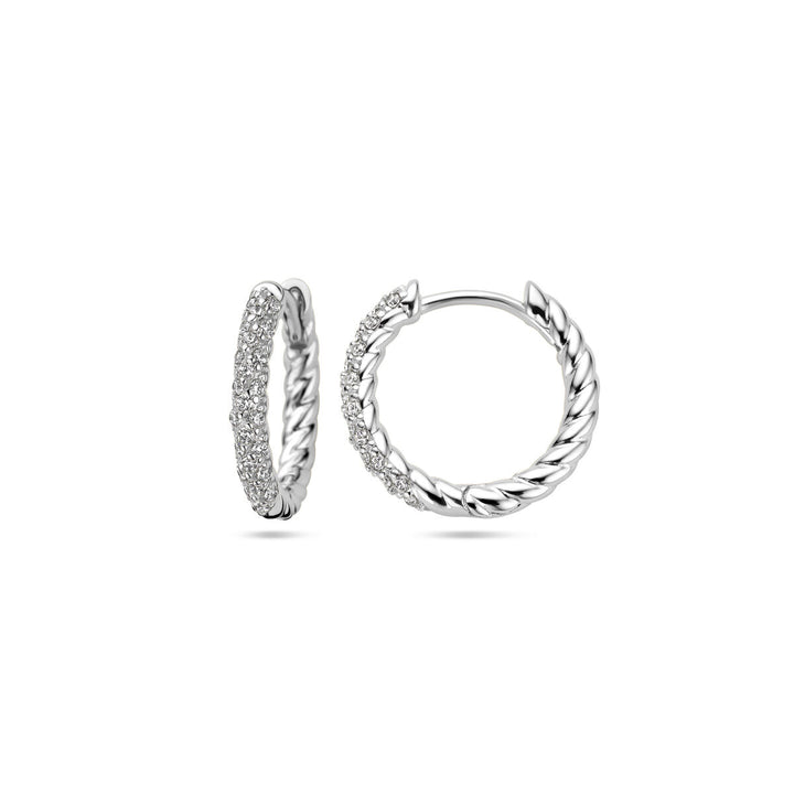klapoorringen zirkonia zilver gerhodineerd