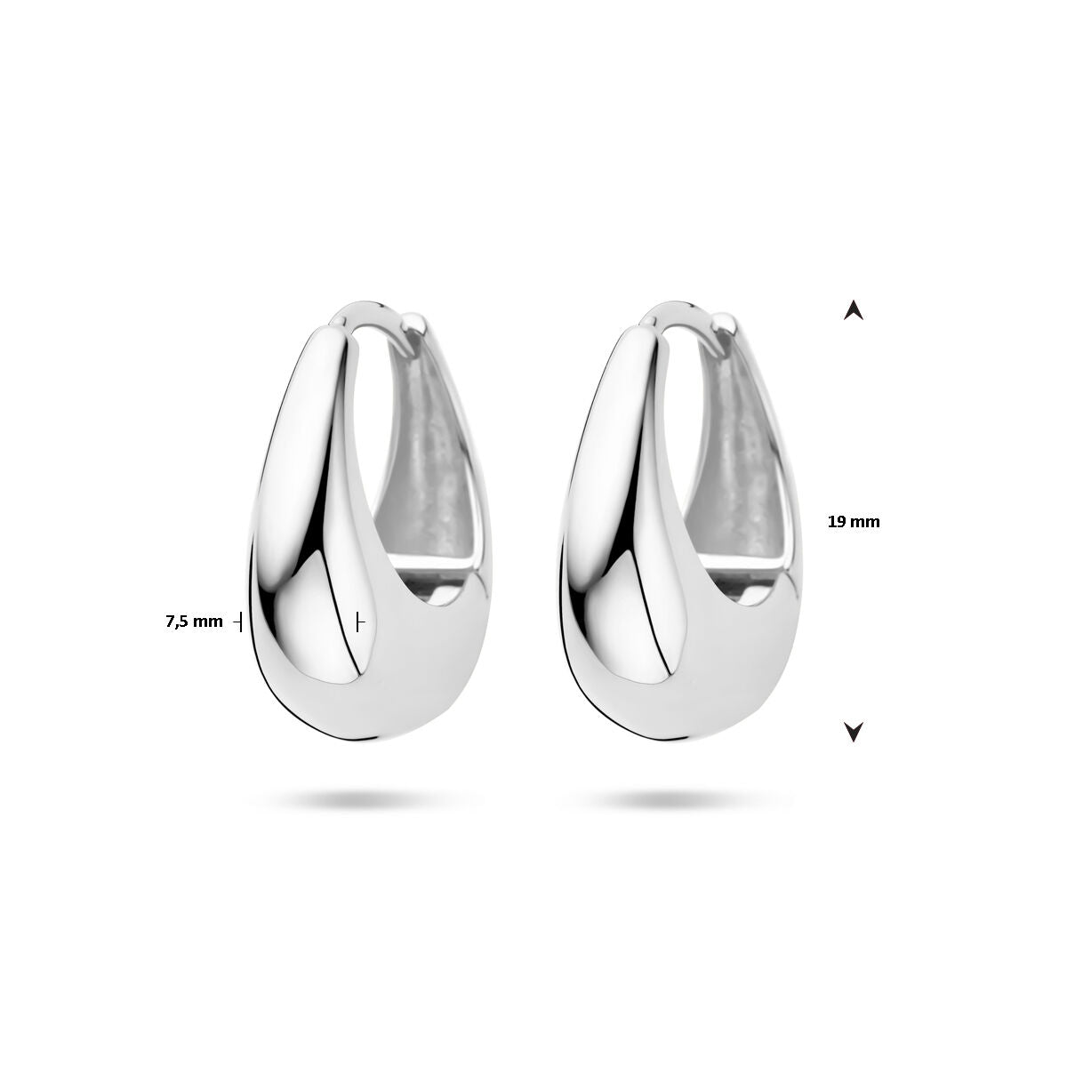 aros 19 mm plata rodiado