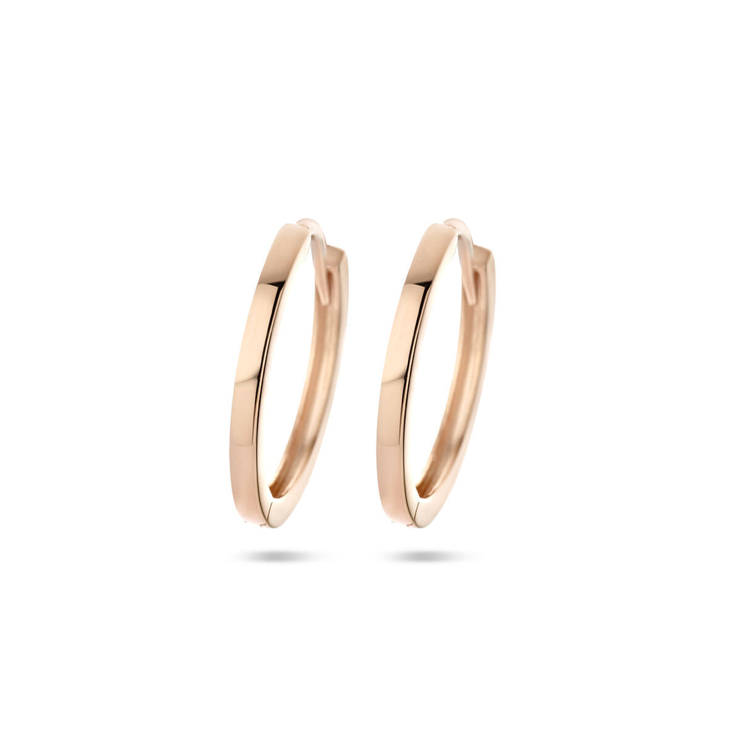 klapoorringen 14K roségoud