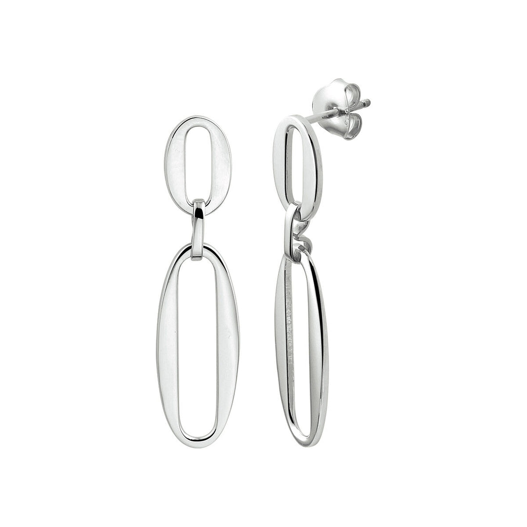 oorhangers paperclip zilver gerhodineerd