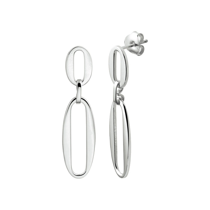 oorhangers paperclip zilver gerhodineerd