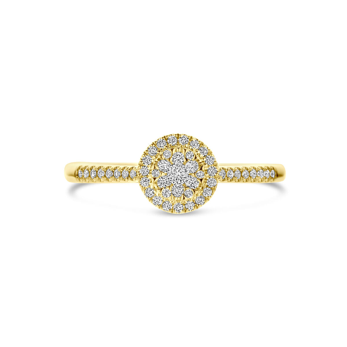 anillo diamante 0.19ct h si 14K oro amarillo