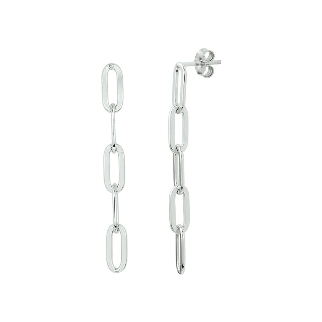 oorhangers paperclip zilver gerhodineerd