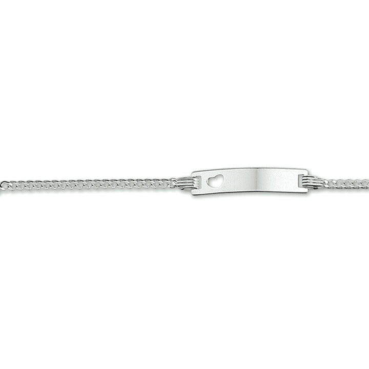 Pulsera gourmet de 4,2 mm con placa para grabar y cierre de seguridad.