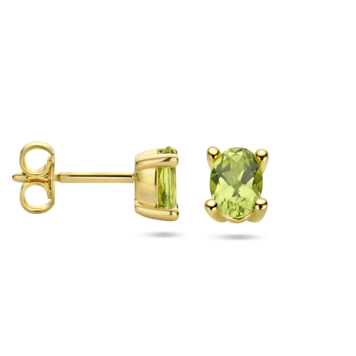 pendientes peridoto 14K oro amarillo