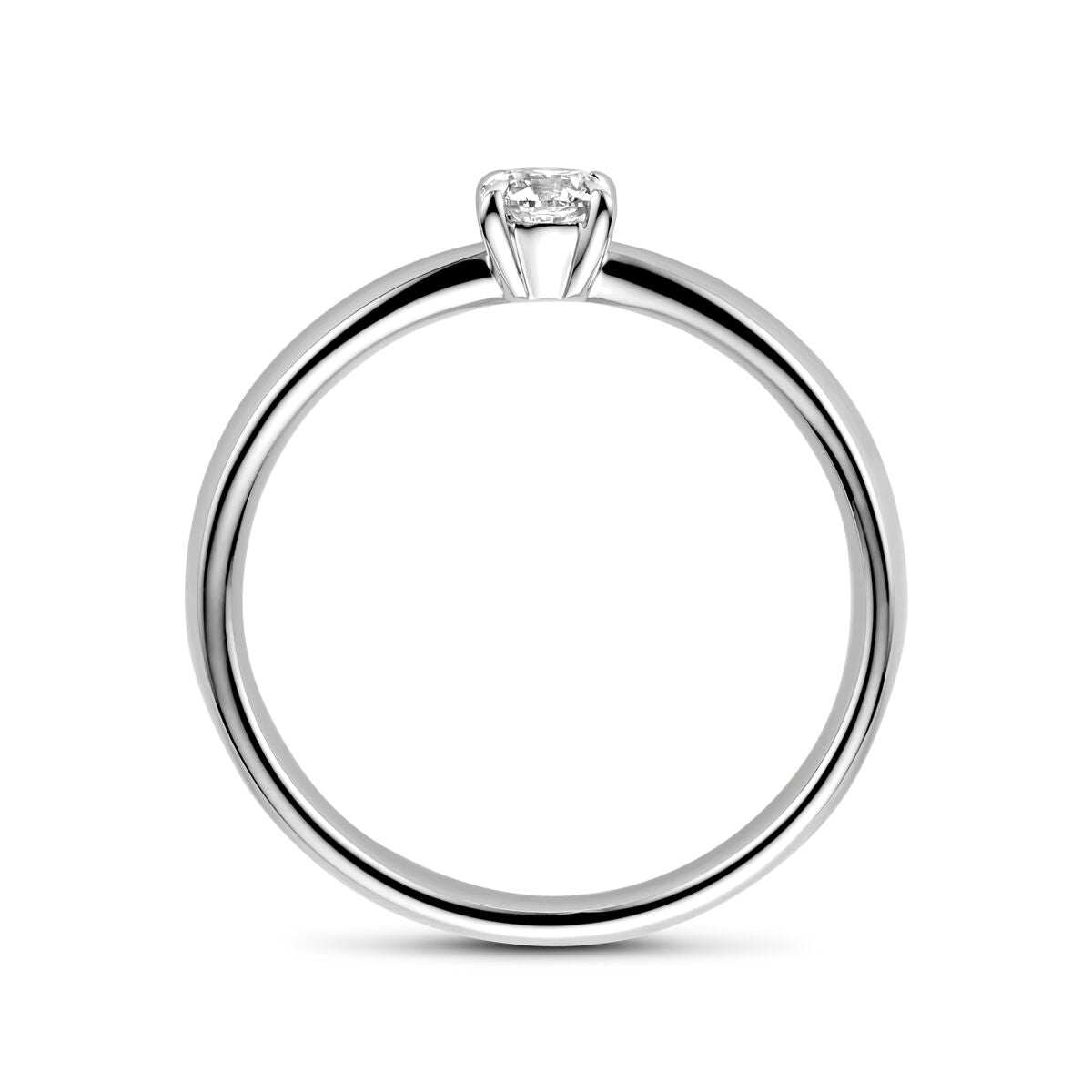 anillo de compromiso diamante 0.25ct h si oro blanco 14K