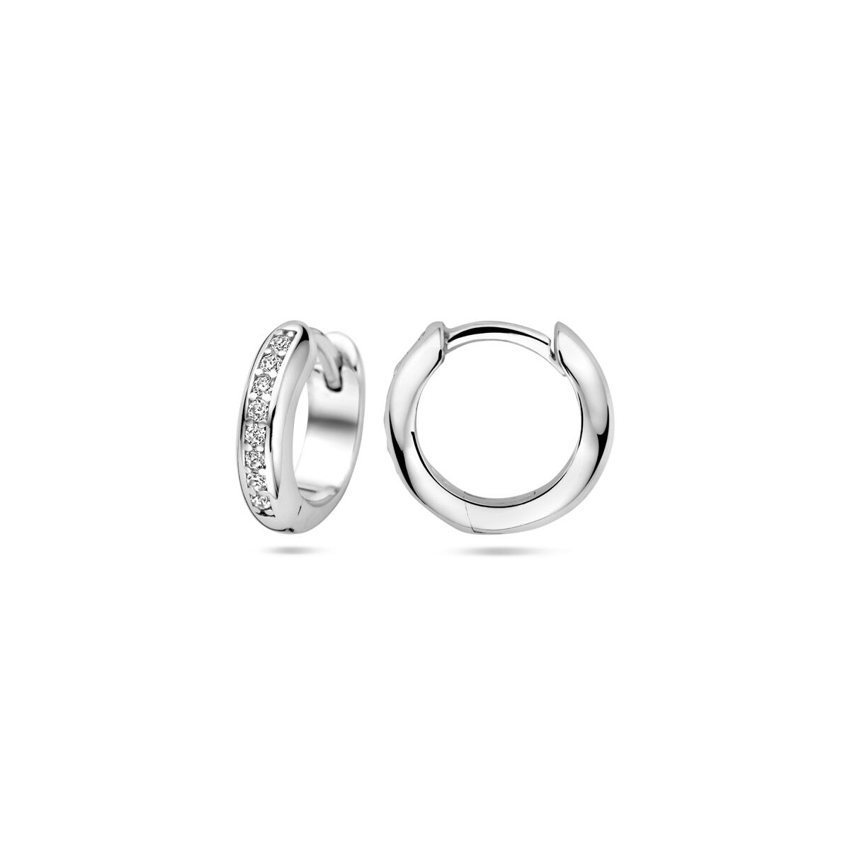 aros de zirconia 12 mm plata rodiada