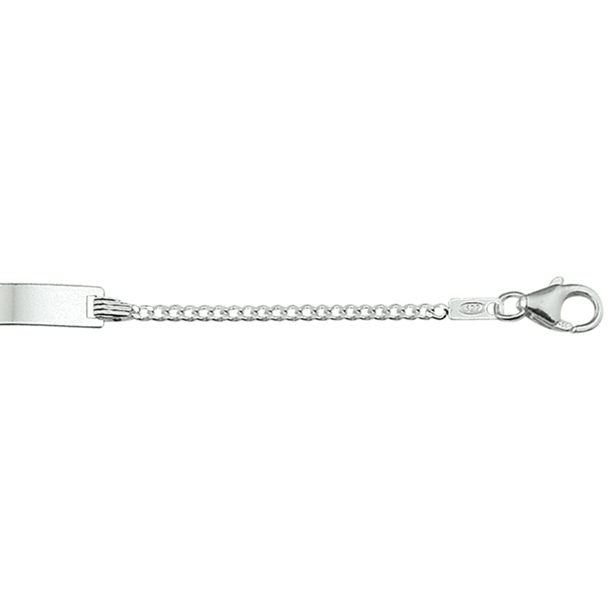 pulsera gourmette placa tallada en 4 lados 4,2 mm