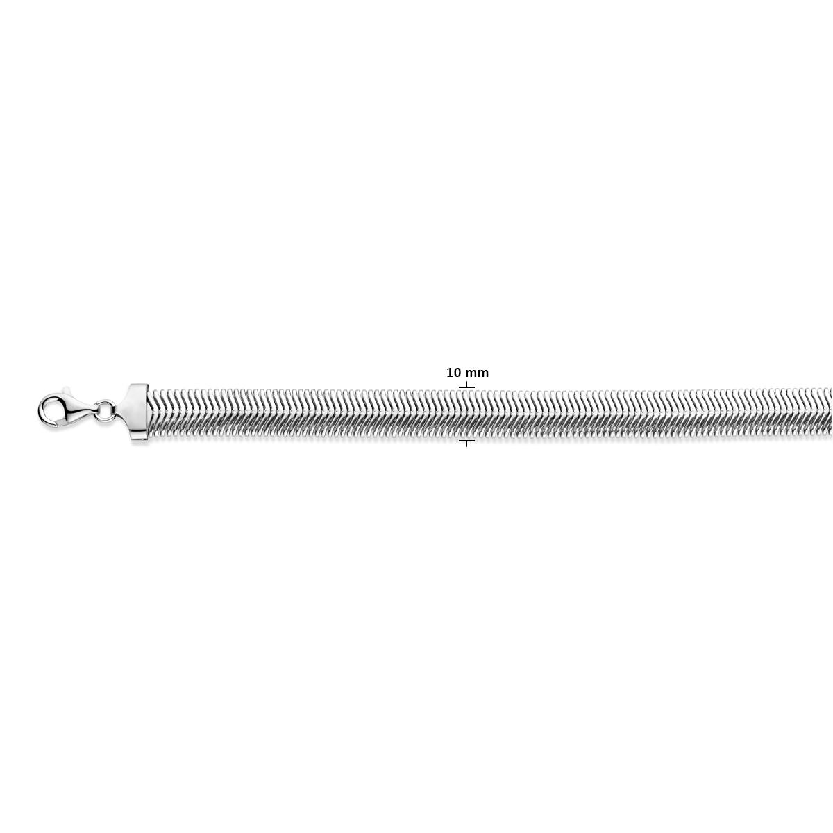 bola de serpiente 10 mm plata rodiada
