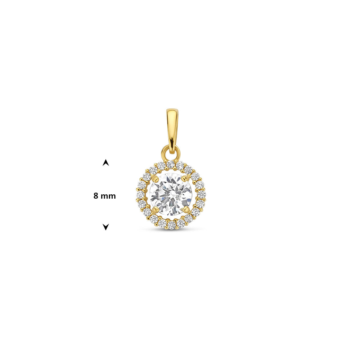 Colgante de oro con circonitas – 9k oro amarillo