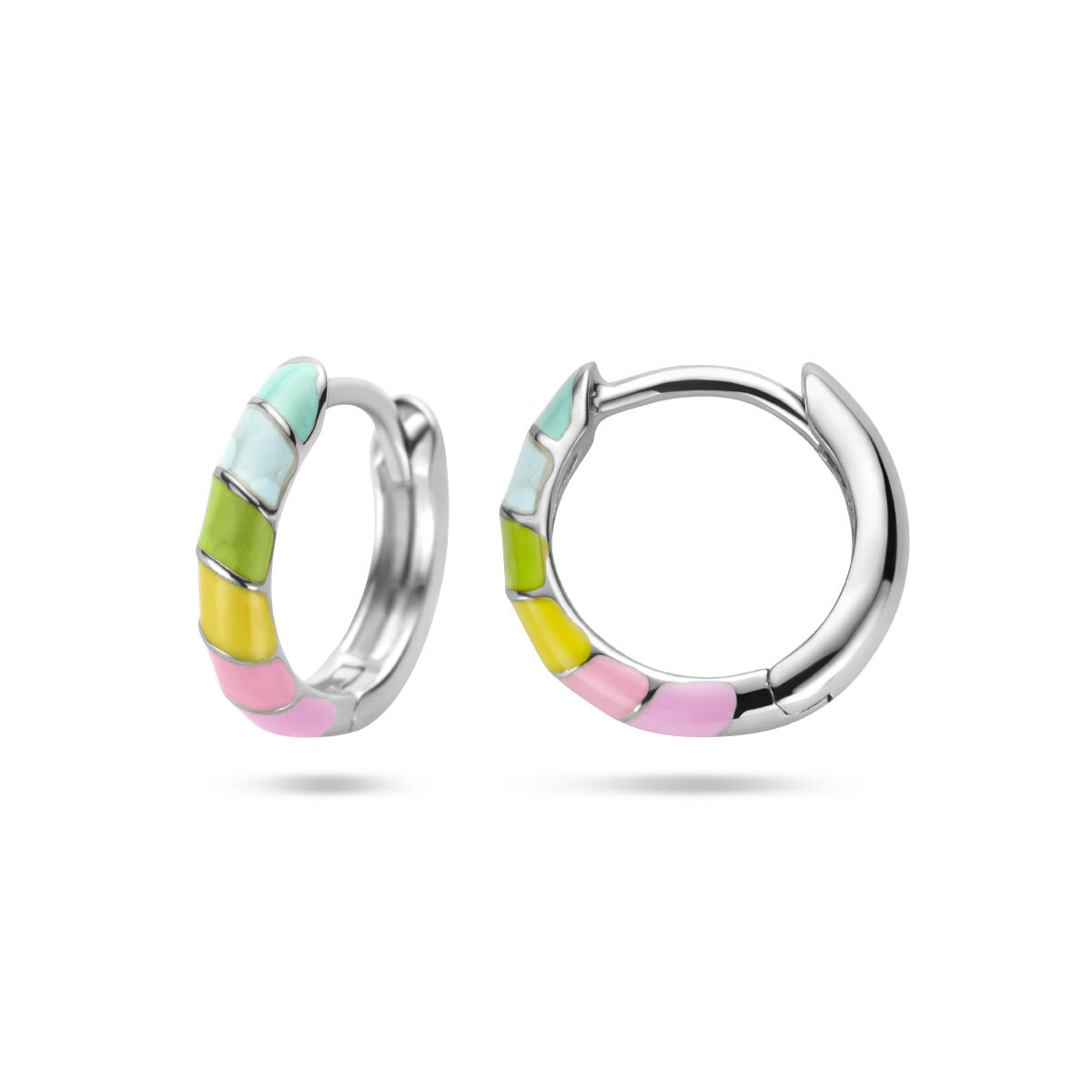 aros de emaille en plata rodiada