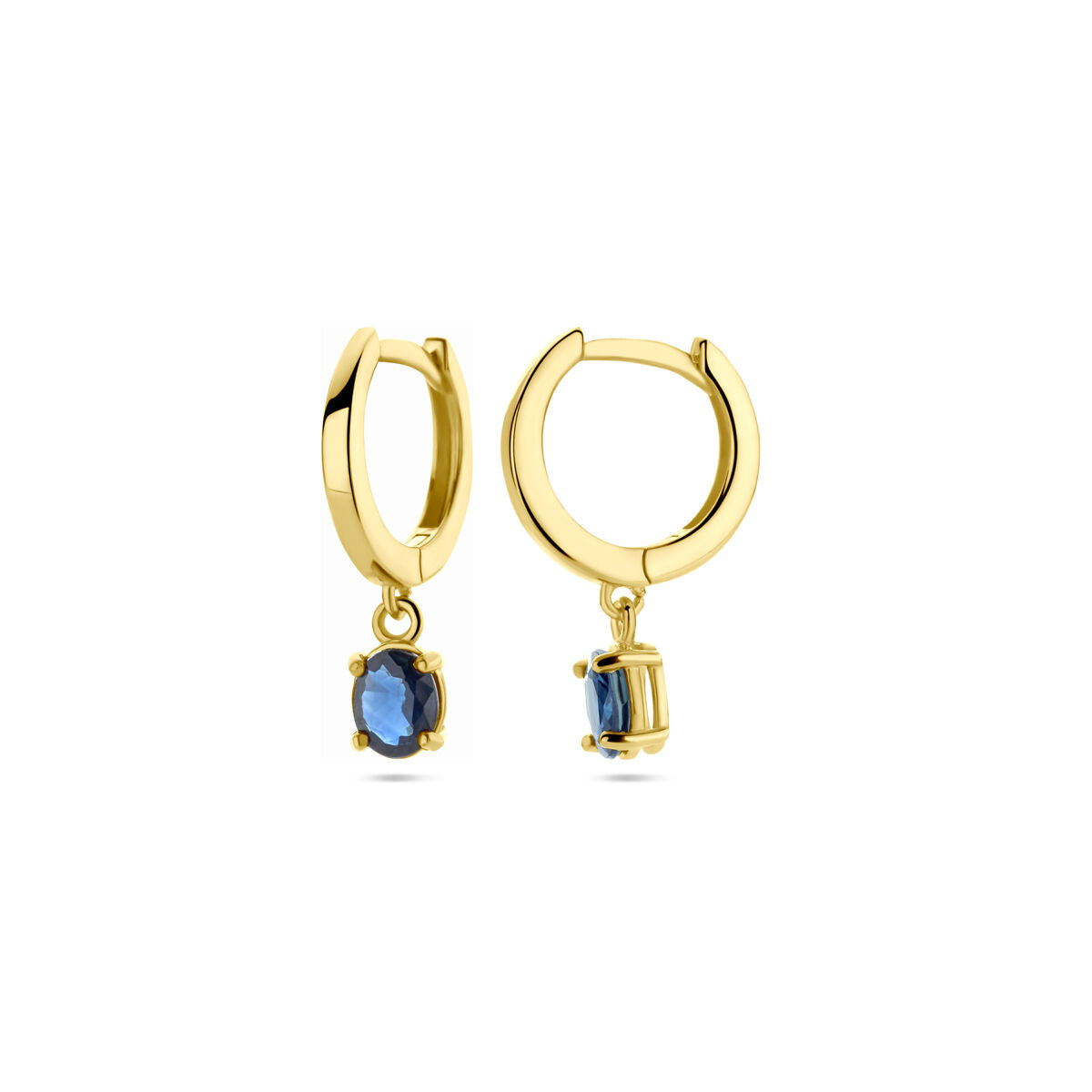 aros zafiro 19 mm 14K oro amarillo