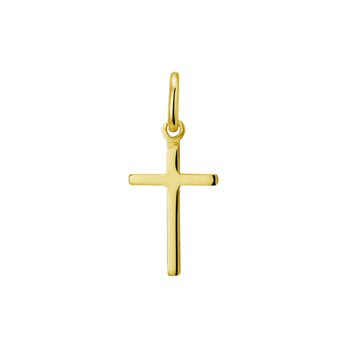 Colgante cruz de plata de 3 micrones dorada.