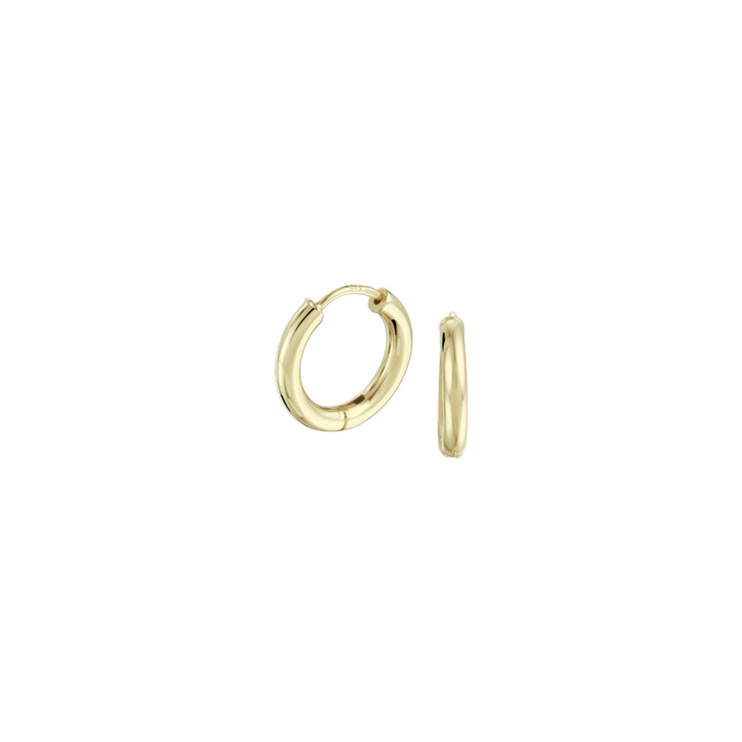 Pendientes de aro redondos de 2,5 mm en color dorado.