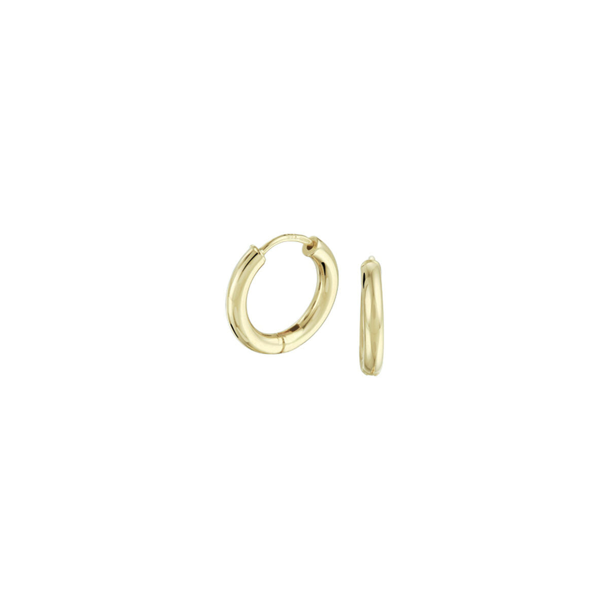 Pendientes de aro redondos de 2,5 mm en color dorado.