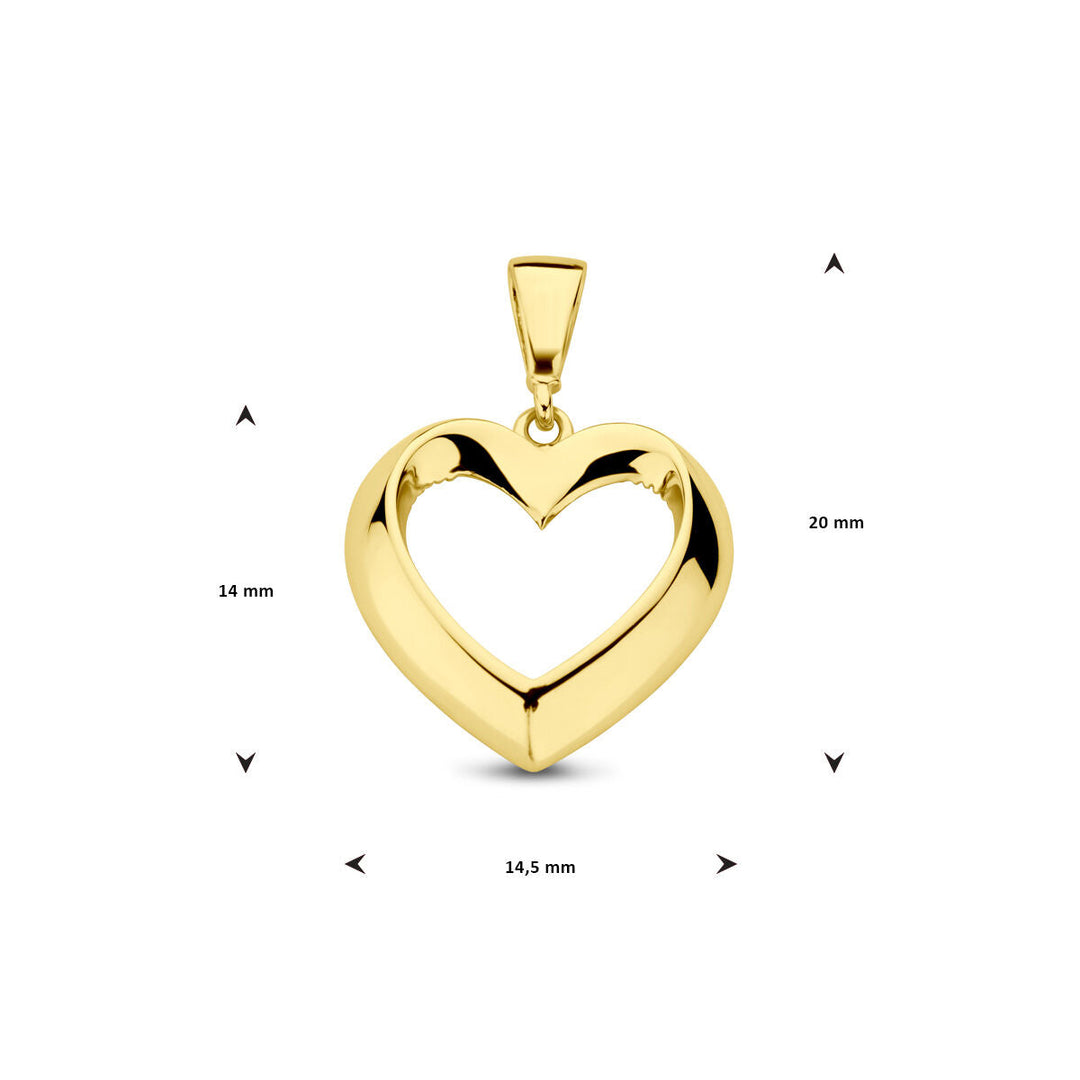 hanger hart 14K geelgoud