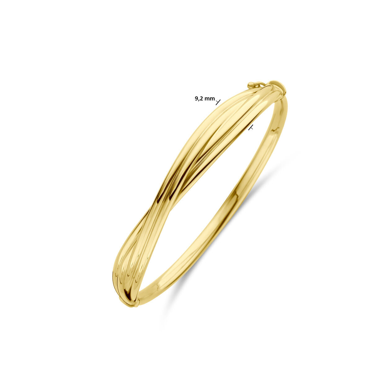 pulsera 9 mm 60 mm 14K oro amarillo