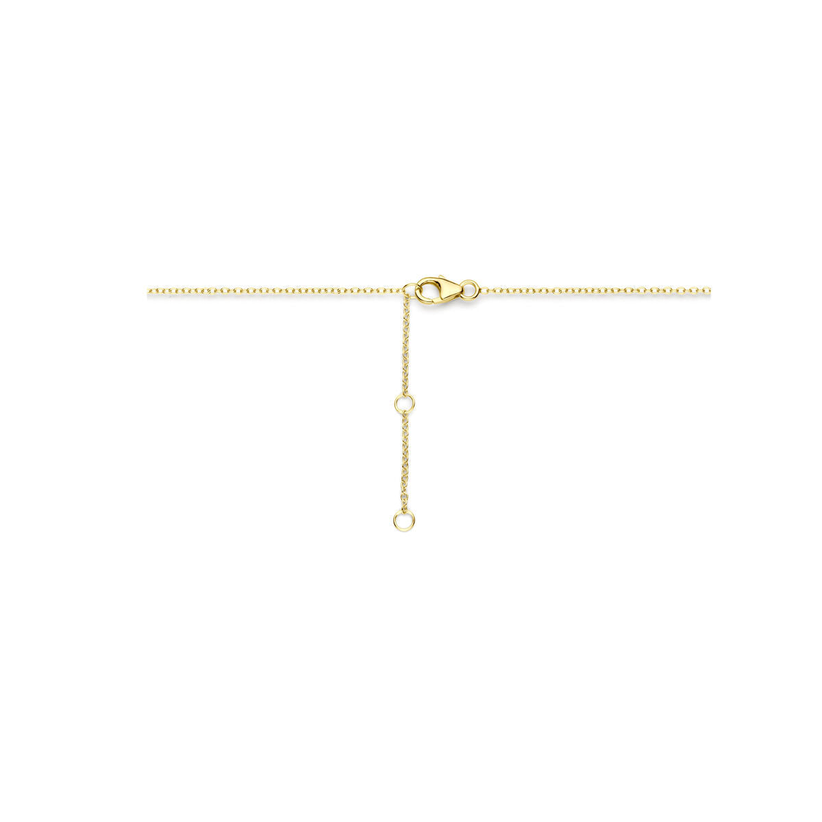 collar de perlas 41 - 45 cm 3 micrones plata chapado en oro amarillo
