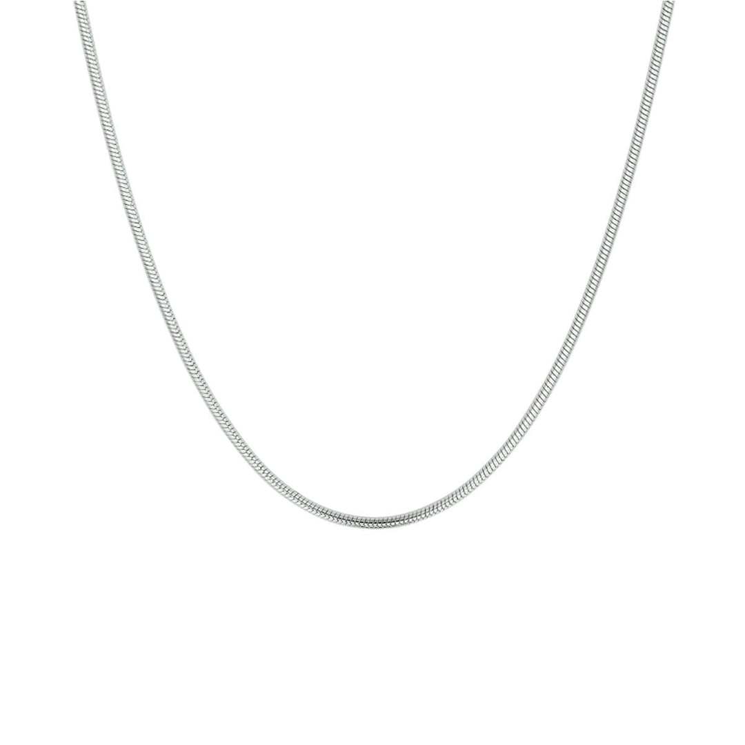 collier slang rond 1,4 mm zilver gerhodineerd
