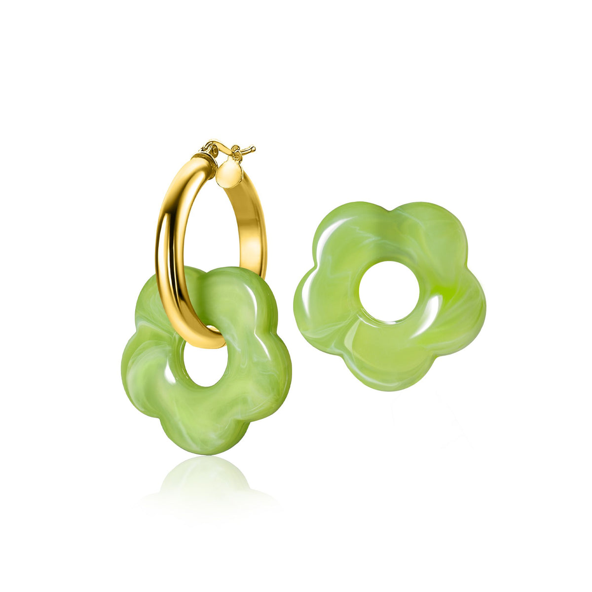 Zinzi charm flor verde claro ZICH2720G