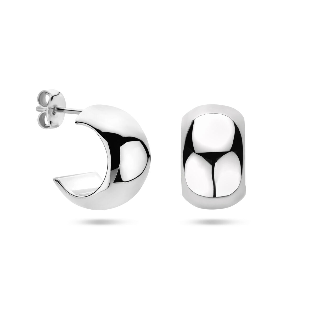 aros de plata rodiado
