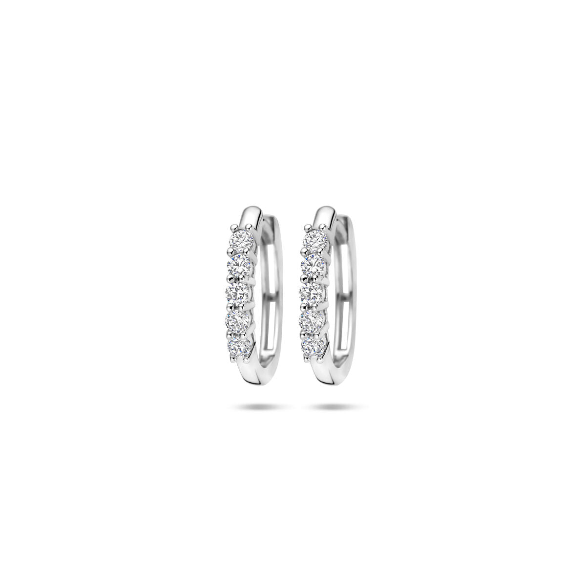 Aros de plata con circonitas - plata 925 rodiada