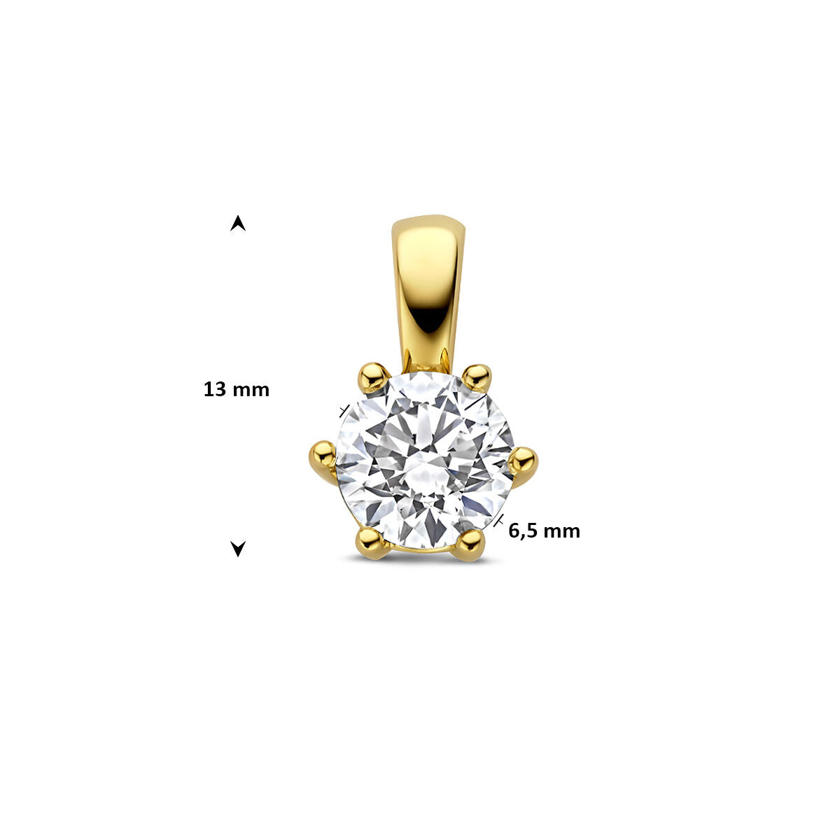 Colgante de oro con diamante cultivado en laboratorio – 14k oro amarillo
