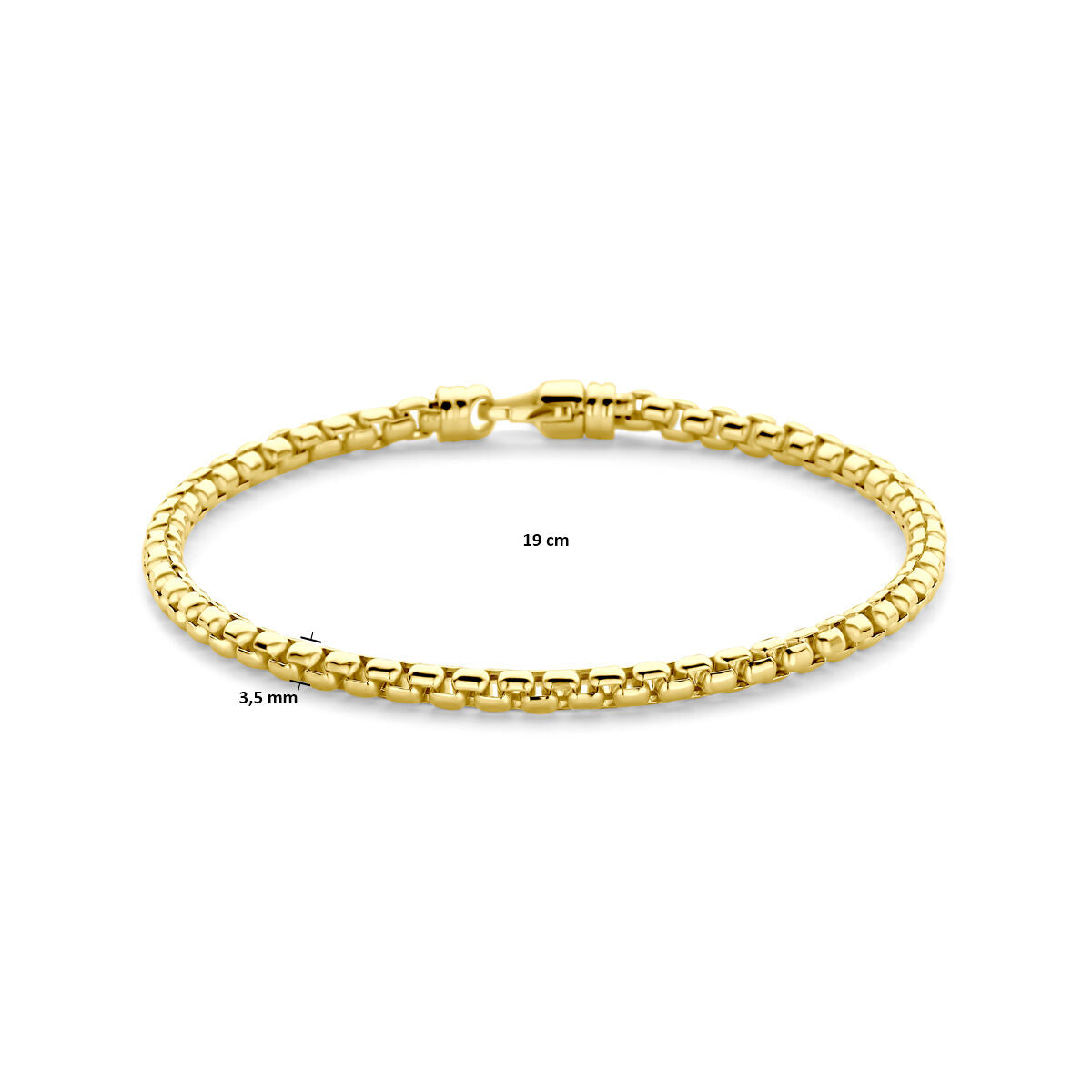 pulsera veneciana 3,5 mm 19 cm 14K oro amarillo