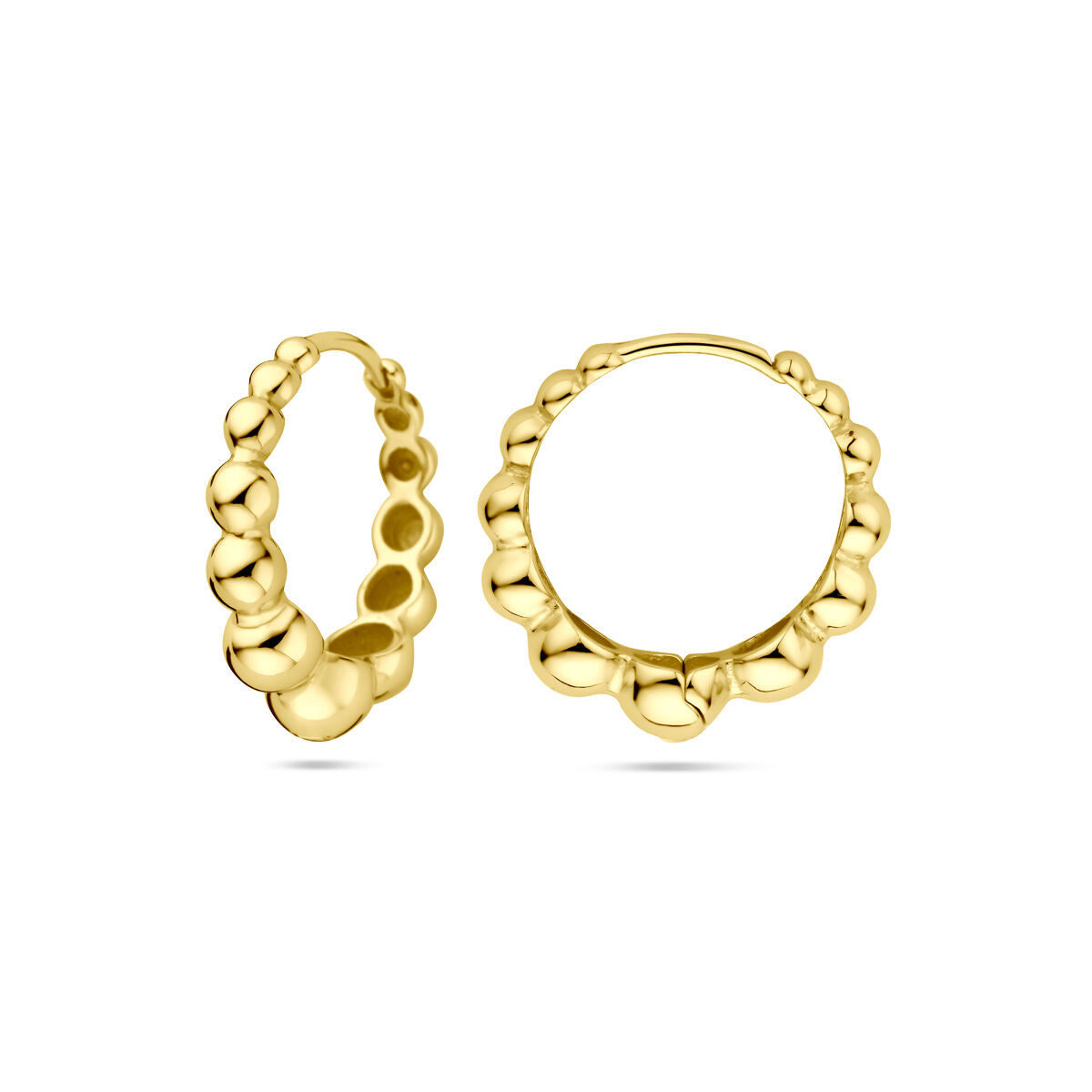 aros 17 mm 1 micron plata chapado en oro amarillo