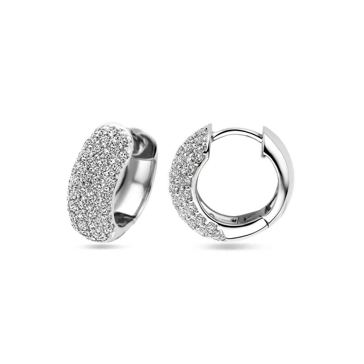 aros de circonita 16 mm plata rodiada