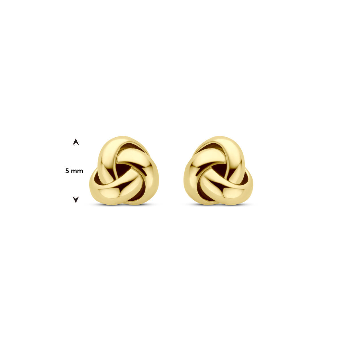 pendientes de botón 5 mm 14K oro amarillo