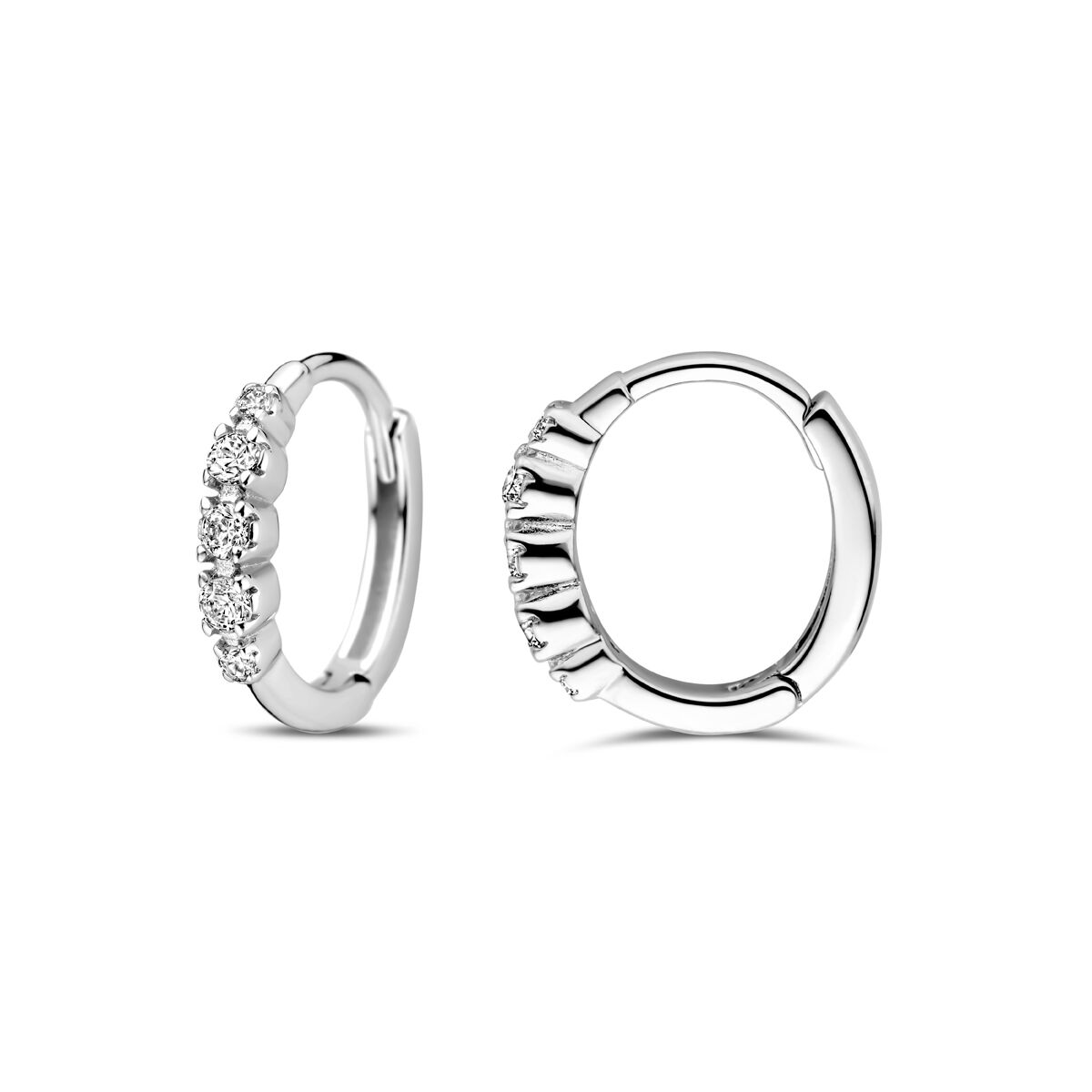 aros de circonita 11,5 mm plata rodiado