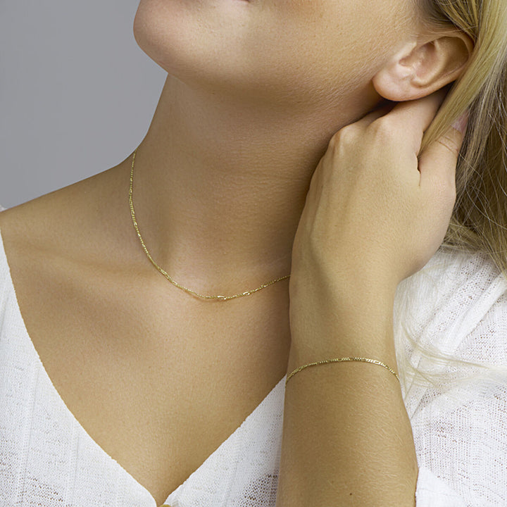 armband figaro 1,6 mm 18 cm 14K geelgoud