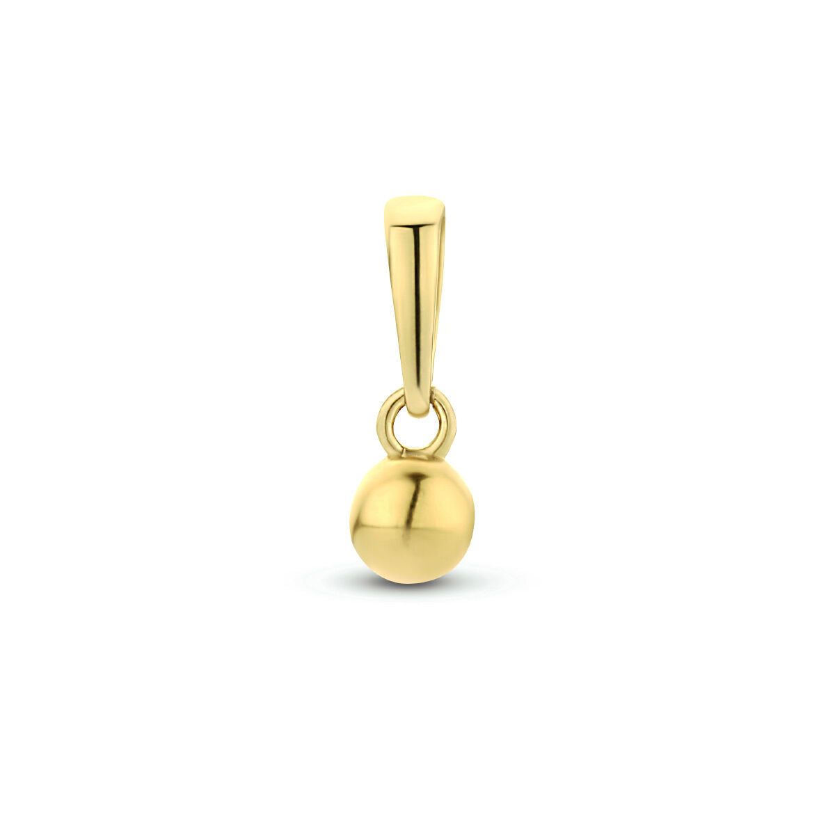 Colgante de bolita en oro amarillo de 14 quilates.