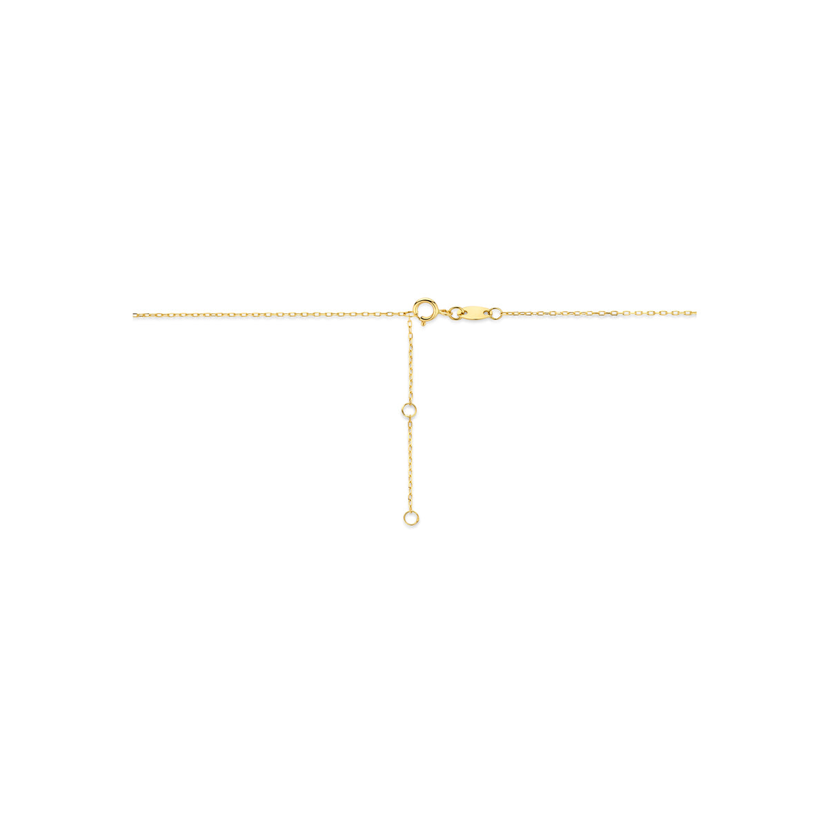 9k collier synthetische stenen 9K geel