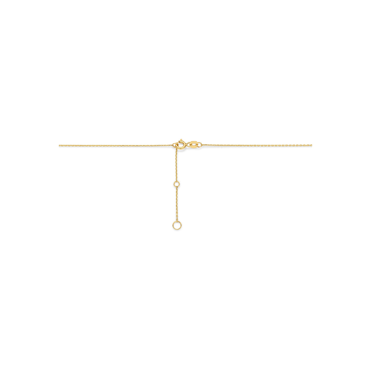 9k collier gekleurd zirkonia 9K geel