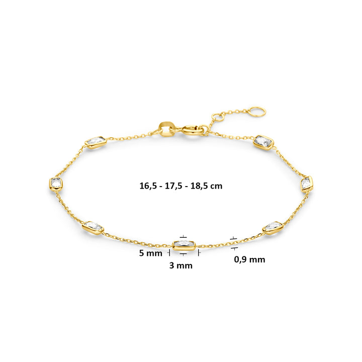 9k armband zirkonia 9K geel